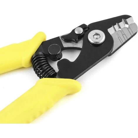 Pince à Dénuder Les Fibres Optiques Avec Dénudage Segmenté à Trois Trous Poignée Antidérapante Boucle De Sécurité Pour Tubes Lâches Fibres Nues Fibres Gainées Betterlife – Image 3