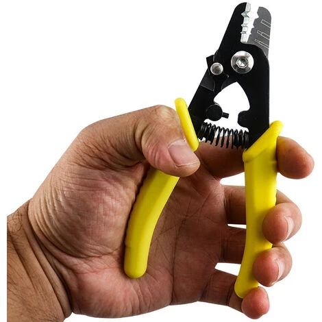 Pince à Dénuder Les Fibres Optiques Avec Dénudage Segmenté à Trois Trous Poignée Antidérapante Boucle De Sécurité Pour Tubes Lâches Fibres Nues Fibres Gainées Betterlife – Image 4