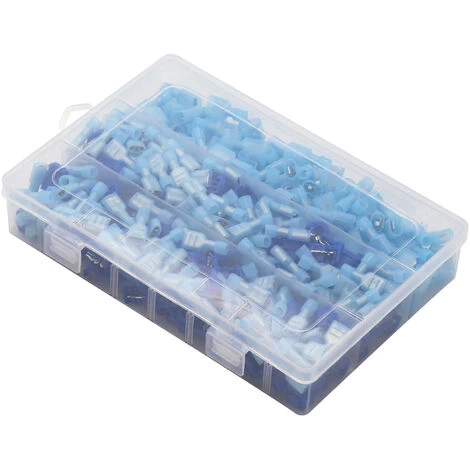 SUPERSELLER 300 PCS Mâle Femelle Entièrement Isolé Fil À Sertir Terminal Electrica Fil Connecteur Nylon Rapide Connecteurs DIY Terminaux Ensemble Pour Automobile Marine - Bleu – Image 3