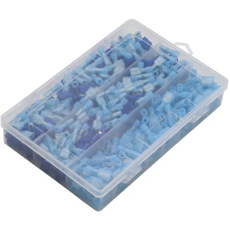SUPERSELLER 300 PCS Mâle Femelle Entièrement Isolé Fil À Sertir Terminal Electrica Fil Connecteur Nylon Rapide Connecteurs DIY Terminaux Ensemble Pour Automobile Marine - Bleu – Image 5