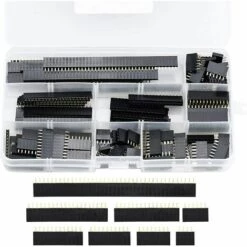 MONLY Kit D'assortiment D'en-tête De Broche Femelle De 2,54 Mm, 120pcs Connecteur Embase Pins LED Connecteur Broches Pour Bouclier Empilable
