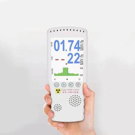 ASUPERMALL Compteur Geiger Portatif Portable Détecteur De Rayonnement Nucléaire Et électromagnétique Multifonctionnel, Blanc – Image 2