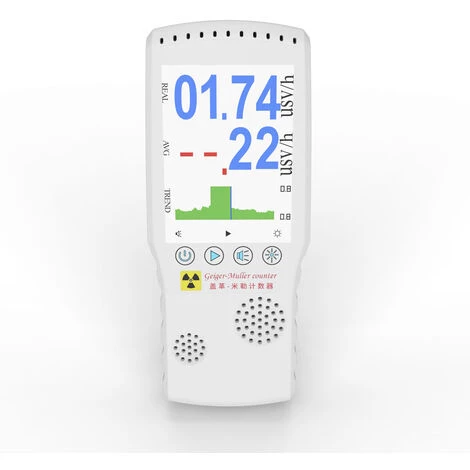 ASUPERMALL Compteur Geiger Portatif Portable Détecteur De Rayonnement Nucléaire Et électromagnétique Multifonctionnel, Blanc – Image 4