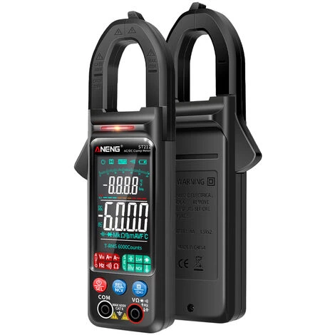 ANENG ST212 Pince Multimètre Numérique Intelligente 6000 Points Voltmètre AC & DC 400A Ampèremètre VA Affichage Coloré, Noir - Noir – Image 3