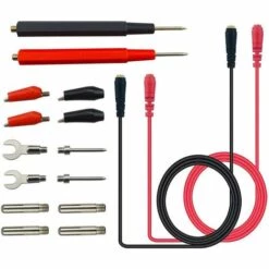 TANABATA 16Pcs Accessoires De Kit De Test De Fil De Test De Multimètre Professionnel Multifonction, Outil De Sonde à Pince Crocodile, Tête Banane, Pour Test De Laboratoire, Test électrique