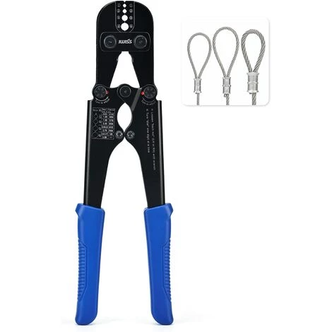 BENOBBY KIDS Outil De Sertissage De Câble Métallique 2 En 1 De 1/16 Pouce à 1/8 Pouce Pour Câble Métallique, 1 Pièces