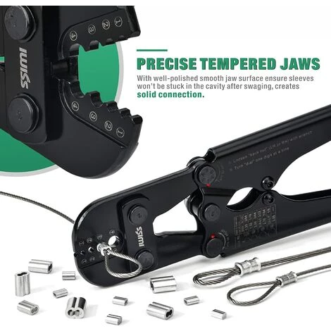 BENOBBY KIDS Outil De Sertissage De Câble Métallique 2 En 1 De 1/16 Pouce à 1/8 Pouce Pour Câble Métallique, 1 Pièces – Image 3