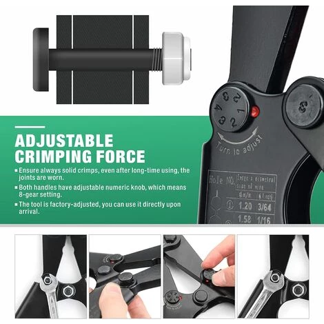 BENOBBY KIDS Outil De Sertissage De Câble Métallique 2 En 1 De 1/16 Pouce à 1/8 Pouce Pour Câble Métallique, 1 Pièces – Image 5