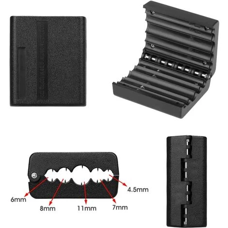 BEARSU 4.5-11mm Coupe-tube,Découpeuse De Tube Lâche De Tampon De Fibre Optique,Dénudeur De Tube,Outil Appliqué Au Dénudage Longitudinal Du Faisceau De Fibres Optiques De Diamètre De 4.5mm-11mm – Image 2