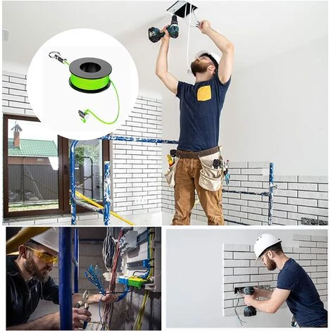 TINOR Extracteur De Fil Magnétique, Ensemble D'extracteurs De Câbles Magnétiques De 4 Paquets Avec Fils Magnétiques, Cordes En Nylon, Câble De Guide De Fil Magnétique Outils De Pêche Fil – Image 4