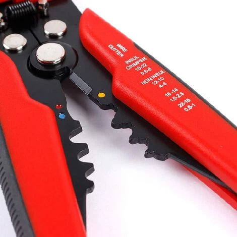 LUCKY-88 Pince à Dénuder, 5 En 1 Pince à Dénuder Multifonctionnelle électrique Pince à Dénuder Automatique Pour Coupe-câbles (Orange) – Image 3