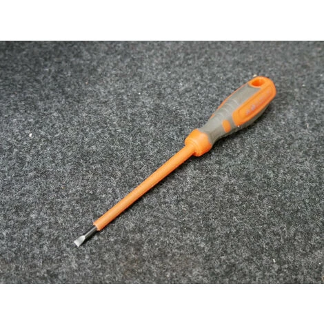 SIBILLE FAMECA Tournevis Plat 4x100mm Isolé 1000V Manche Bi-matière Lame Non-decolletée IS18ND – Image 2