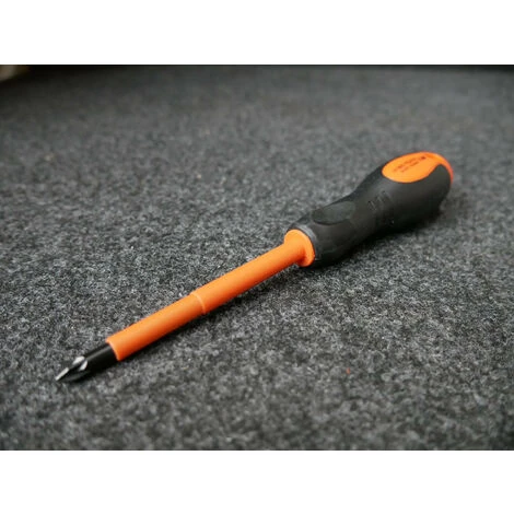 SIBILLE FAMECA Tournevis Pozidriv PZ 2x100mm Isolé 1000V Manche Bi-matière Lame Non-decolletée IP19ND – Image 2