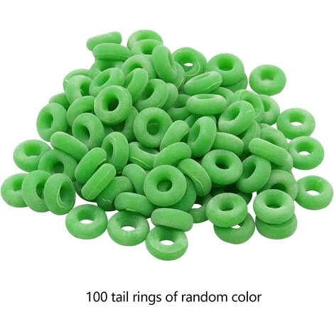 ROSIER Pince De Castration Animale Coupe-queue Castration Baguage Porc Bovin Mouton Chèvre Dispositif De Castration Avec 100 Anneau En Caoutchouc Outil Chirurgical Vétérinaire Animal,VEBTles – Image 2