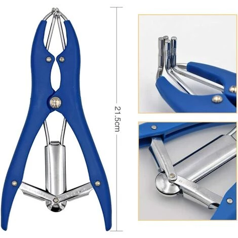 ROSIER Pince De Castration Animale Coupe-queue Castration Baguage Porc Bovin Mouton Chèvre Dispositif De Castration Avec 100 Anneau En Caoutchouc Outil Chirurgical Vétérinaire Animal,VEBTles – Image 5