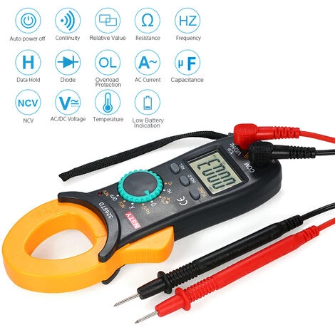 NJTY Pince Amperemetrique Numerique, Gamme Automatique, 4000 Comptes – Image 4
