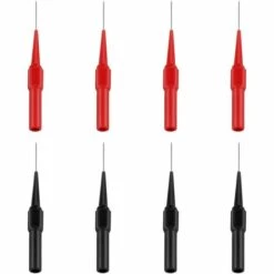 STARLIGHT Sonde De Test, SL.GT Cordons De Test Multimètre En Acier Inoxydable Sondes De Teste Câble Testeur Multifonction Pour Multimètres Laboratoires Électriciens(Rouge Et Noir),8PCS