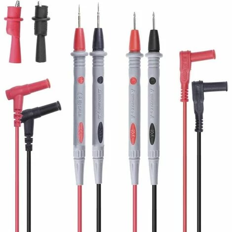 DENUOTOP Multimètre, Ohmmètre Et Ampèremètre Sondes De Multimètre, E Multimetre, Kit De Fil De Test Pour Multimetre Et Pince Ampèremétrique/Mini Pince Crocodile Et Mini-crochet Inclus. – Image 2