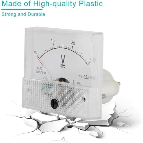 FONTAINEBLEAU Voltmètre De Courant, Tension De Voltmètre De Courant Analogique 85C1, Tension De Tension De 2,5 Précision, Panneau De Voltmètre Analogique Pour Expériences, Panneau De Testeur,0-30v, Fonepro – Image 2