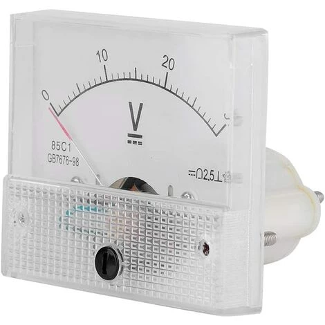 FONTAINEBLEAU Voltmètre De Courant, Tension De Voltmètre De Courant Analogique 85C1, Tension De Tension De 2,5 Précision, Panneau De Voltmètre Analogique Pour Expériences, Panneau De Testeur,0-30v, Fonepro – Image 4