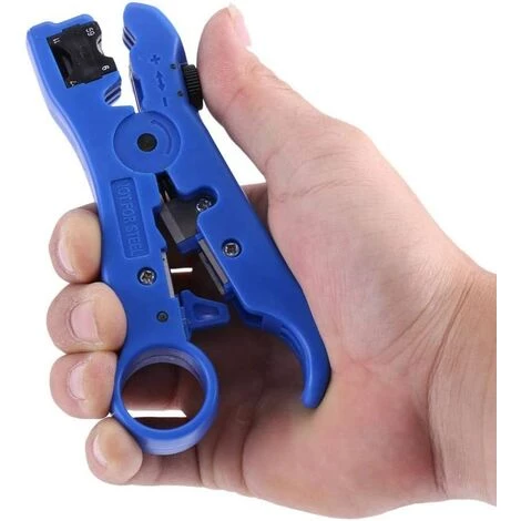 FONTAINEBLEAU Fonepro Outil De Dénudage De Fil Outil De Dénudage De Dénudeur De Coupe-câble Coaxial Coaxial Coaxial Rotatif, 1Pcs, Bleue – Image 5