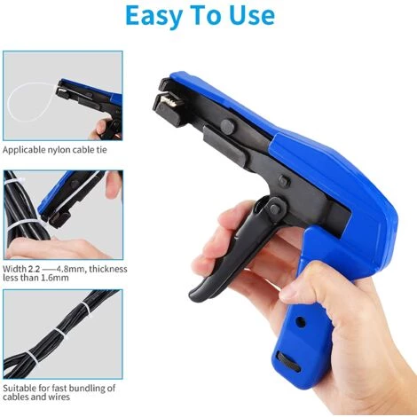 FONTAINEBLEAU Fonepro Outil D'attache De Câble, à Attache à Glissière Professionnel Outil De Fixation Et De Coupe De Fil De Câble, Installation Et Coupe D'attaches En Nylon En Plastique, 1Pcs – Image 3