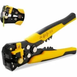 BEARSU Pince à Dénuder Automatique AWG 10-24, Pince à Dénuder 3 En 1 Pince à Sertir Multifonction Longueur De Coupe 8 Pouces Réglage Dénudeur De Câble Entretien électronique Usage Domestique