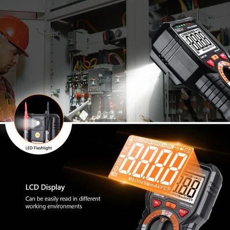 TODOT Multimètre Numérique Avancé True RMS 6000 POINTS Avec Testeur De Circuit De Tension Sans Contact - DM01M – Image 3