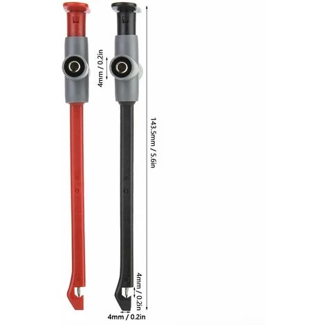 TINOR 2pcs P5010 Fil De Test Automobile Multimètre Multimètre Pince De Test Kit Multimètre Accessoire Pour Réparation Automatique Pince De Test De Ponction Outil De Test De Voiture Pince De Sonde – Image 2