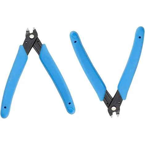 Pince Coupante Diagonale Pince Coupante Cisaille Pour Câble électrique, Precision Electrical Wire Cable Cutter Mini Pince Coupante Diagonal Side Cutter Flush Cutter, Lot De 2 GrooFoo