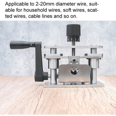 TANCYCO Outil De Dénudage Manuel De Fil électrique En Acier Inoxydable Pour Ménage Portable,Livré En Standard Avec Une Machine à Dénuder Les Couteaux Circulaires à Roulement – Image 2
