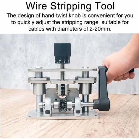 TANCYCO Outil De Dénudage Manuel De Fil électrique En Acier Inoxydable Pour Ménage Portable,Livré En Standard Avec Une Machine à Dénuder Les Couteaux Circulaires à Roulement – Image 4
