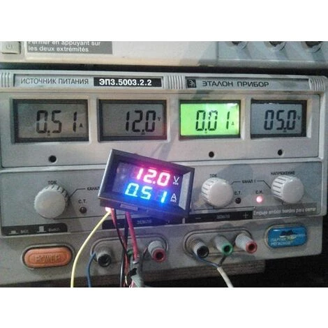 CHANCEY 2 Pcs 0,28"LED Voltmètre Numérique Ampèremètre DC 0-100V 10A, Volt Amp 2in1 Testeur Pour 12V / 24V Multimètre Ampérage Mètre Volt Amp Jauge Panneau,SEMAket – Image 3