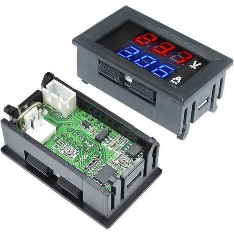 CHANCEY 2 Pcs 0,28"LED Voltmètre Numérique Ampèremètre DC 0-100V 10A, Volt Amp 2in1 Testeur Pour 12V / 24V Multimètre Ampérage Mètre Volt Amp Jauge Panneau,SEMAket – Image 4