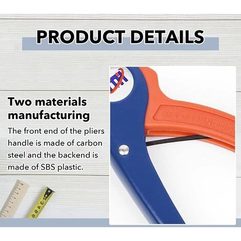 BENOBBY KIDS Pince à Dénuder Automatique Sertisseur Coupeur De Cables Multifonctionnel Outils A Dénuder Aquilin De Fils Outillage A Main Orange Pince Coupe Câble En Bec De Canard (Bleu&Orange) – Image 4