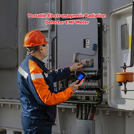 HAPPYSHOPPING Appareil De Mesure Des Rayonnements électromagnétiques Appareil De Mesure Des Rayonnements électromagnétiques à écran Digital Rétro-éclairé Mode Moyenne/crête Fonction Alarme Sonore WT3122 Noir+Rouge (batterie Intégrée) – Image 5