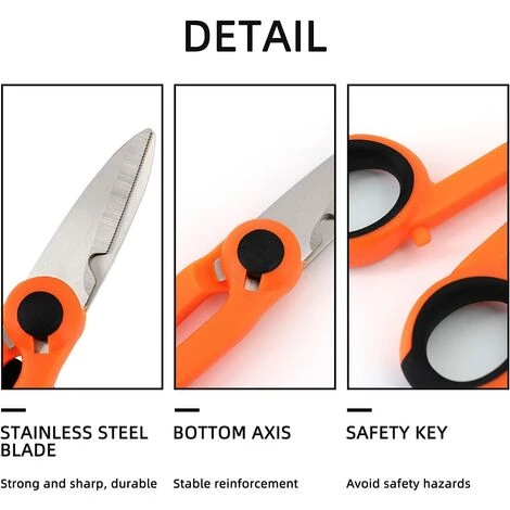 HEGUYEY Ciseaux Coupe-câbles Pour Fibre Optique Cisailles électriques En Acier Inoxydable Ciseaux De Précision Avec Fil De Coupe Fibre Optique – Image 4