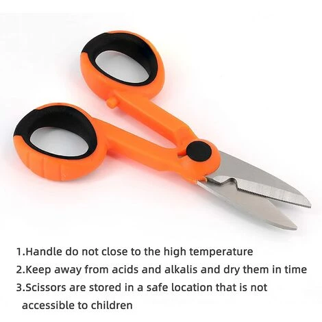 HEGUYEY Ciseaux Coupe-câbles Pour Fibre Optique Cisailles électriques En Acier Inoxydable Ciseaux De Précision Avec Fil De Coupe Fibre Optique – Image 5