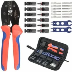 ILOVEMILAN Pince à Sertir Mc4 Connecteur Photovoltaïque Pince à Sertir Outillage à Main 28 Pièces