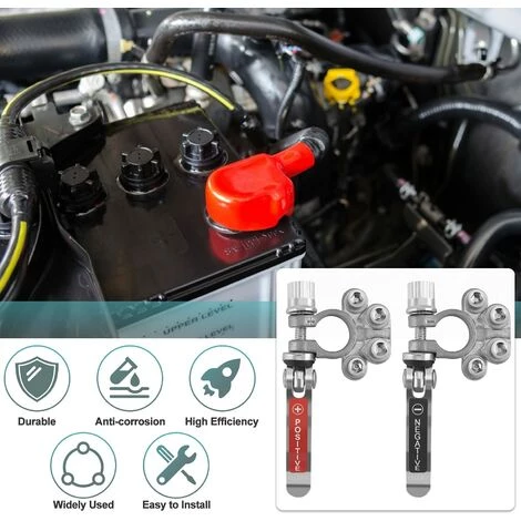 GRID COOL Connecteur De Borne De Batterie SAE/JIS Type A Positif Et Négatif Pour Automobile – Image 4