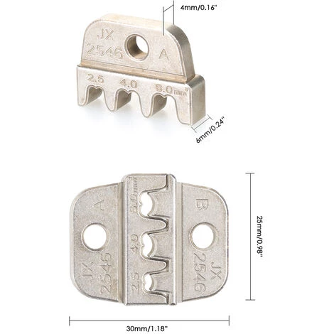 LIFCAUSAL Pince à Sertir Pour Fil JX-1601-2546 AWG14-10 2,5-6 Mm² Bootlace Ferrule Crimpers Cord End Terminal Mâchoires Moule Pour Dupont Terminal Pince Pince Fil Coupe Moule Terminal Tête Outil De Sertissage – Image 2