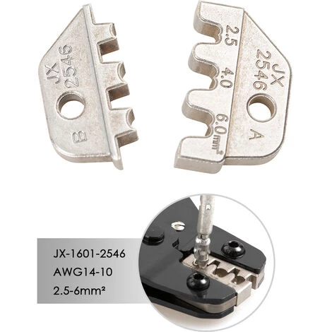 LIFCAUSAL Pince à Sertir Pour Fil JX-1601-2546 AWG14-10 2,5-6 Mm² Bootlace Ferrule Crimpers Cord End Terminal Mâchoires Moule Pour Dupont Terminal Pince Pince Fil Coupe Moule Terminal Tête Outil De Sertissage – Image 3
