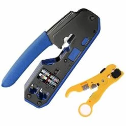 Pince à Sertir Le Câble Réseau, Outil Tout En Un, RJ45, Cat7, Cat6, Cat5, Prises Modulaires RJ11, RJ12 FUIENKO