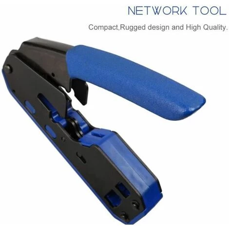 Pince à Sertir Le Câble Réseau, Outil Tout En Un, RJ45, Cat7, Cat6, Cat5, Prises Modulaires RJ11, RJ12 FUIENKO – Image 3