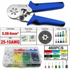 Pince à Sertir Les Terminaux Tubulaires Isolés, De Style Européen, En Forme'aiguille, Terminaux 460Pcs FUIENKO