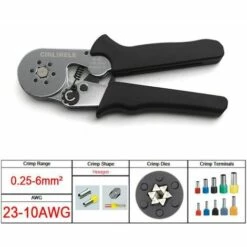 Pince à Sertir Pour Tube,outils à Main HSC8, 6 6 0.25 6mm 23 10awg Hexagone &amp 10S 0.25 10mm 2 FUIENKO