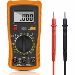 GroupM Set 1 (Yichen Orange) Avec Batterie Multimètre Numérique Portable Multimètre Numérique Ampèremètre Voltmètre
