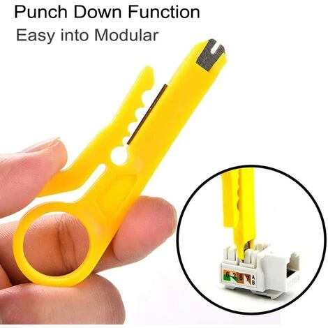 AOUGO 10 Pcs Mini Pince À Dénuder/Câble Réseau Outil De Sertissage/Dénudeur De Fil De Réseau/Coupe-Pinceau Pour Câble Réseau RJ45 Cat5/6, Câble De Téléphone De Données, Câble UTP D'ordinateur – Image 3
