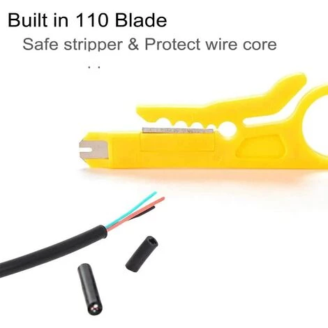 AOUGO 10 Pcs Mini Pince À Dénuder/Câble Réseau Outil De Sertissage/Dénudeur De Fil De Réseau/Coupe-Pinceau Pour Câble Réseau RJ45 Cat5/6, Câble De Téléphone De Données, Câble UTP D'ordinateur – Image 4