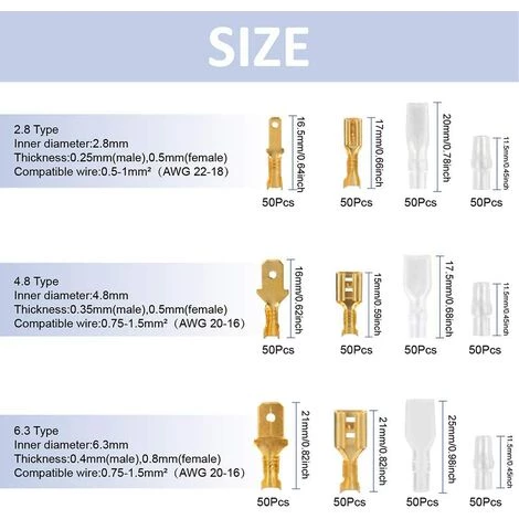 MEZHENG Pince à Sertir, 600 Terminals Sertissage Wire Crimpers Support 0.5-1.5mm2, Pinces Professionnelles Outil à Sertir (Rouge) – Image 3